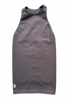 FP Movement High Neck Long Line Tank chocolate malt brown XS/s NWOT